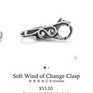 Trollbeads Silver Soft Wind of Change Clasp